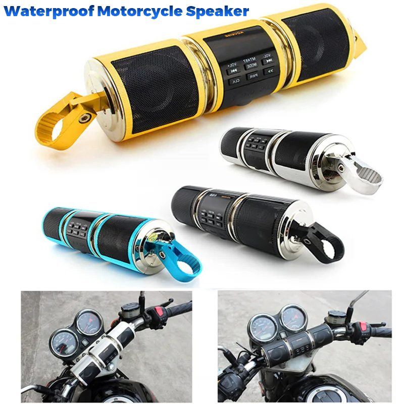 Bluetooth Speaker Waterproof - Motor Audio FM-radio AUX USB TF-kaart