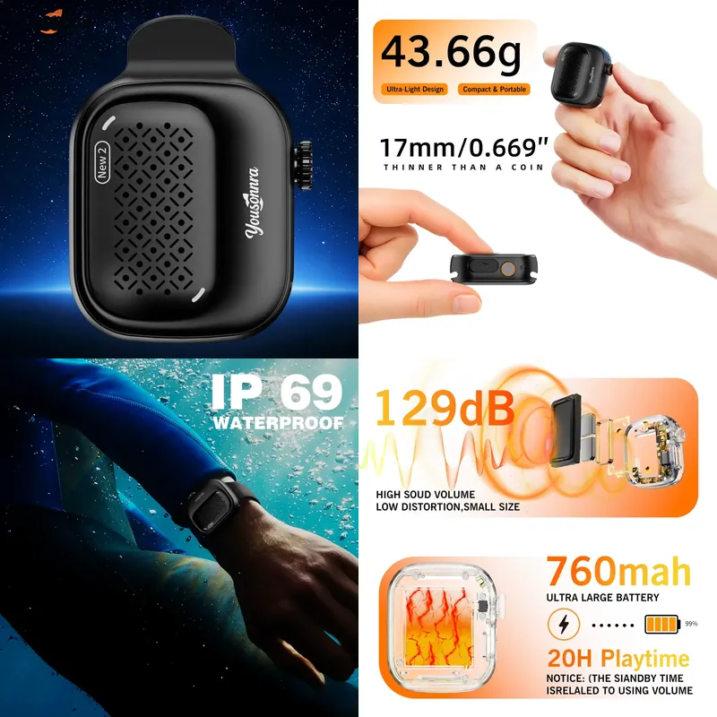 Bluetooth Speaker Waterproof - Yousonnra Bluetooth Speaker Draagbare IP69 Waterdichte
