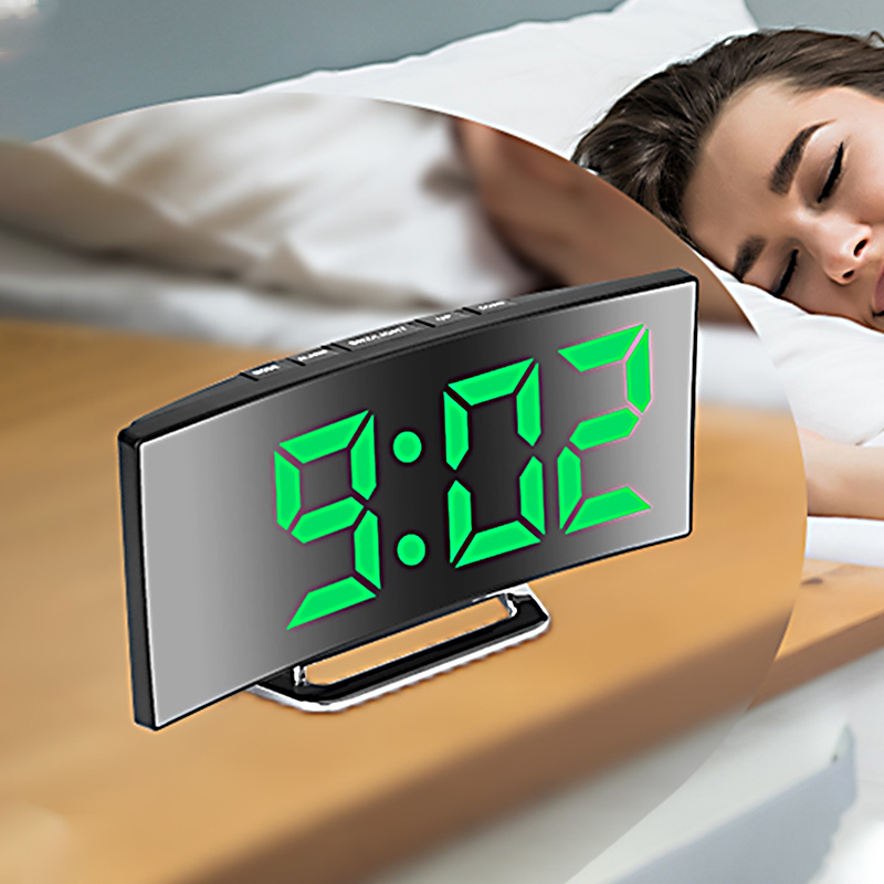 Modern Electronics Gadgets - LED Digitale Wekker Gebogen Scherm Spiegel