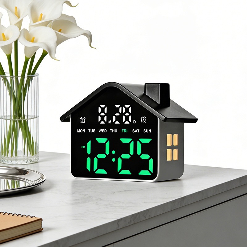 Huisvormige LED-wekker Elektro - Modern Electronics Gadgets recensie en prijs